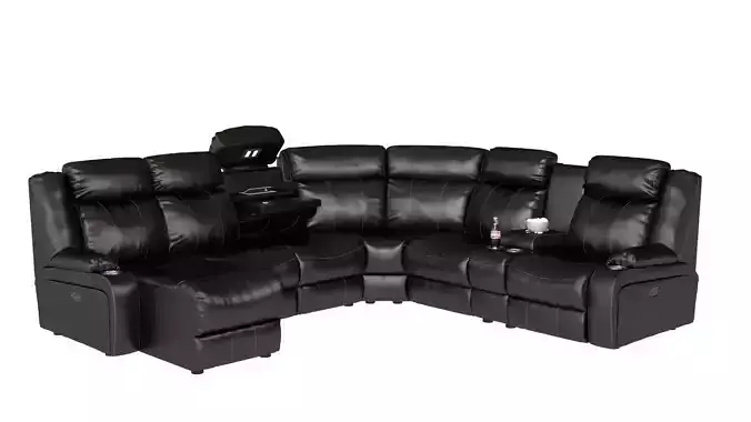 Modern leather sofa