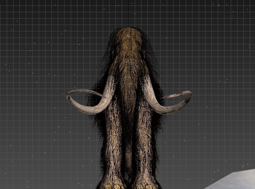Mammoth woolly with long tusks 3D model_9