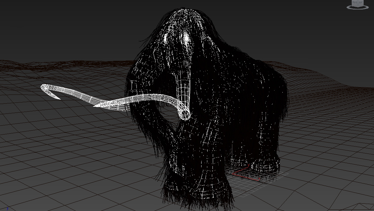 Mammoth woolly with long tusks 3D model_10