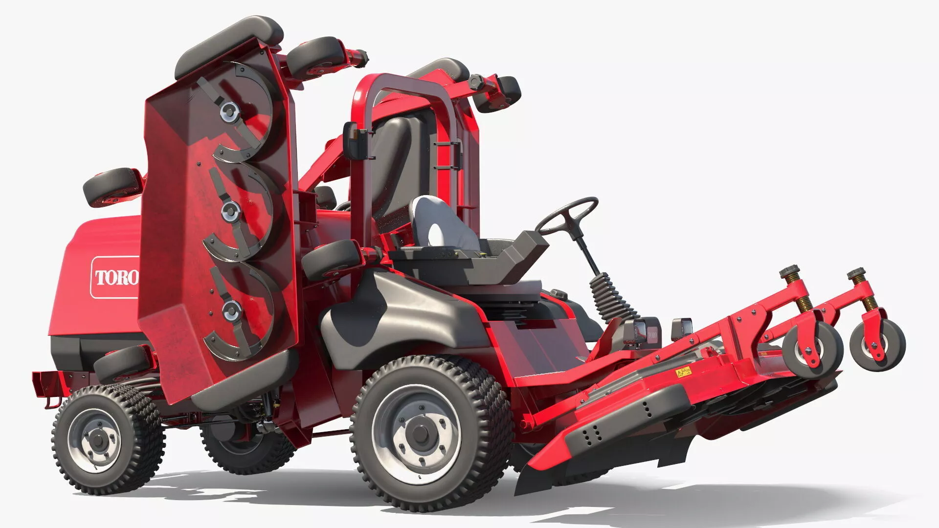 Toro Groundsmaster 5900 Rotary Mower Rigged for Maya 3D model