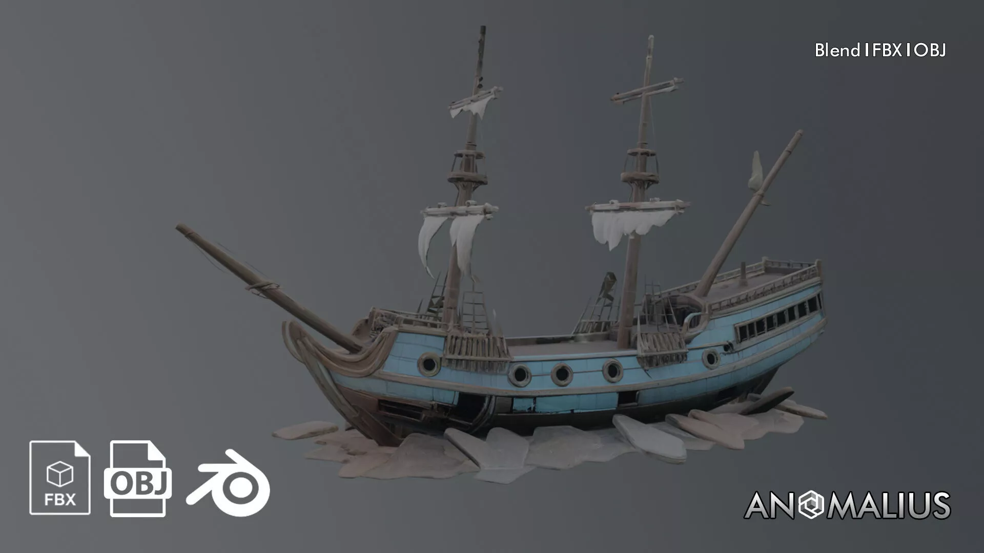 shipwreck 3D model