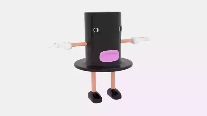 Cartoon Top Hat Character