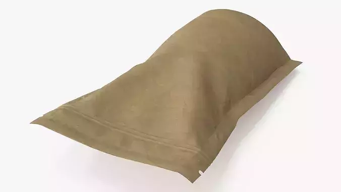 Eco-Friendly Stand-Up Pouch with Zipper Brown 3D model 4