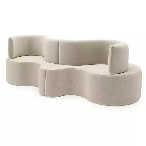 Verner Panton sofa 3D model 3