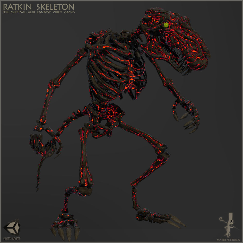 Ratkin Skeleton Low-poly 3D model_6