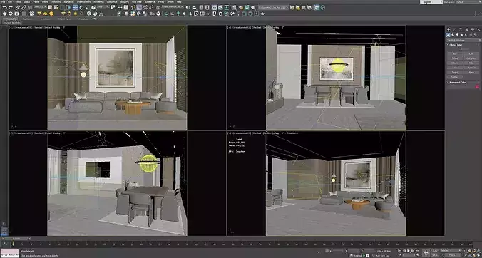 interior scene living room 67 3D model 7