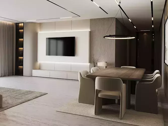 interior scene living room 67 3D model 3