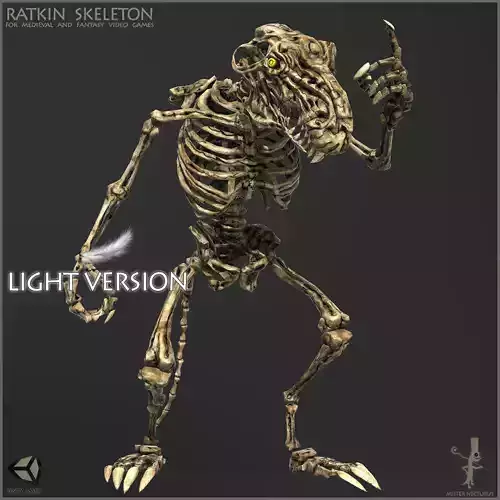 Ratkin Skeleton Light Version Low-poly 3D model