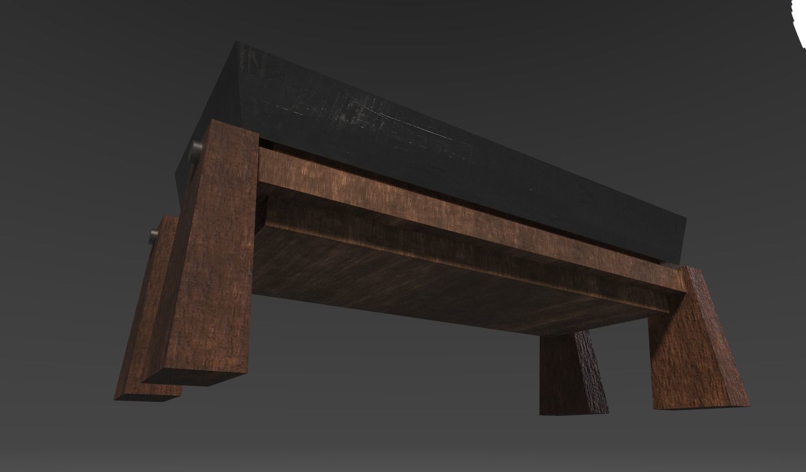 Blacksmith Workbench Low-poly 3D model_2