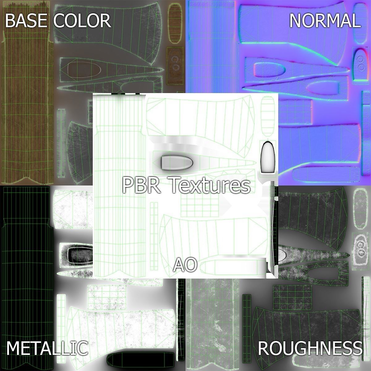 Old Axe PBR Low-poly 3D model_12