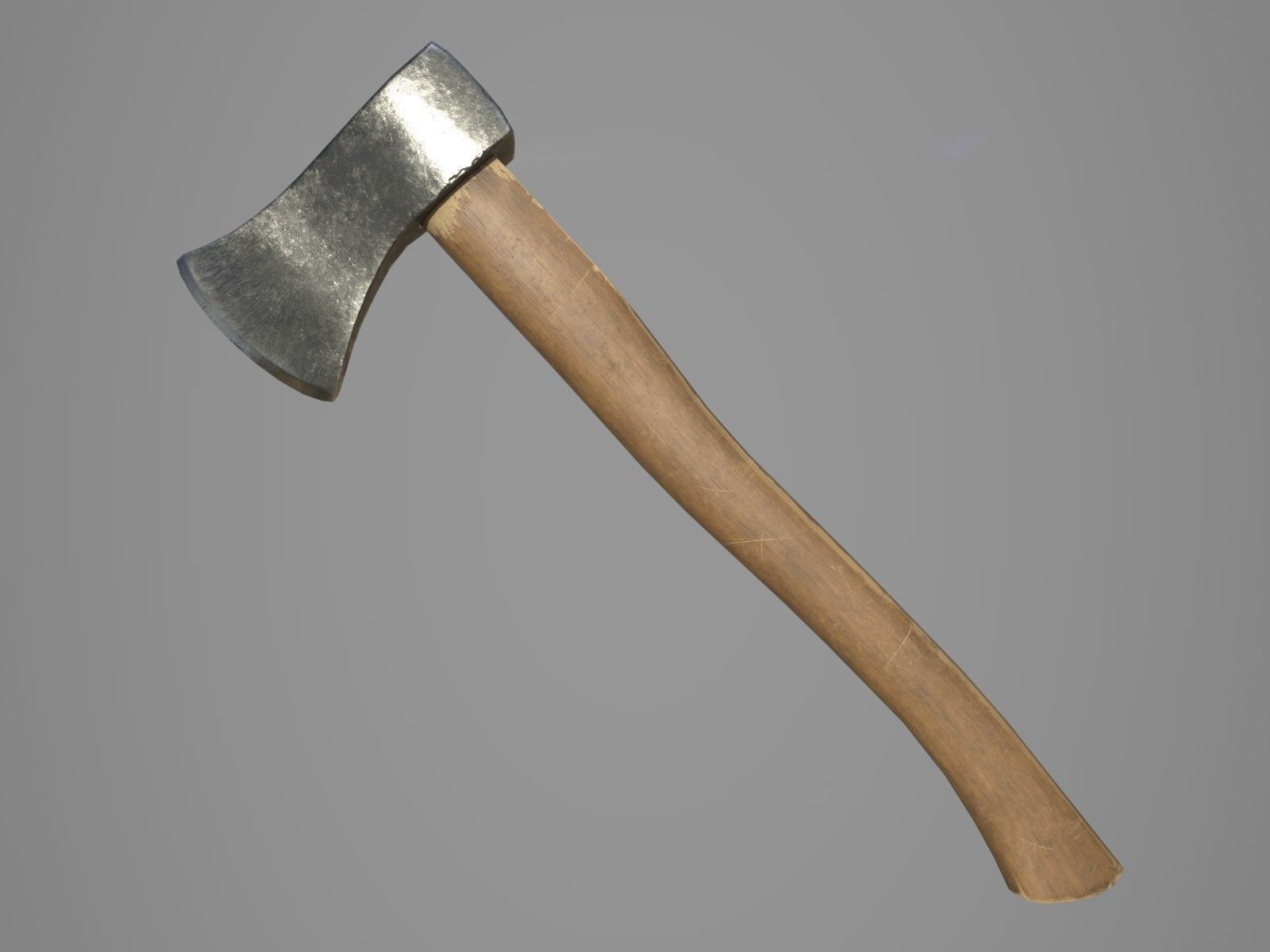 Old Axe PBR Low-poly 3D model_1