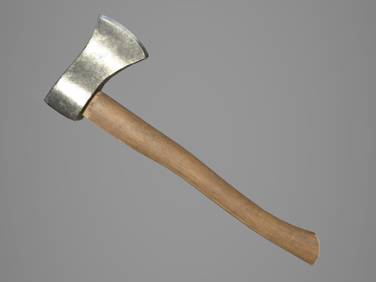 Old Axe PBR Low-poly 3D model_2