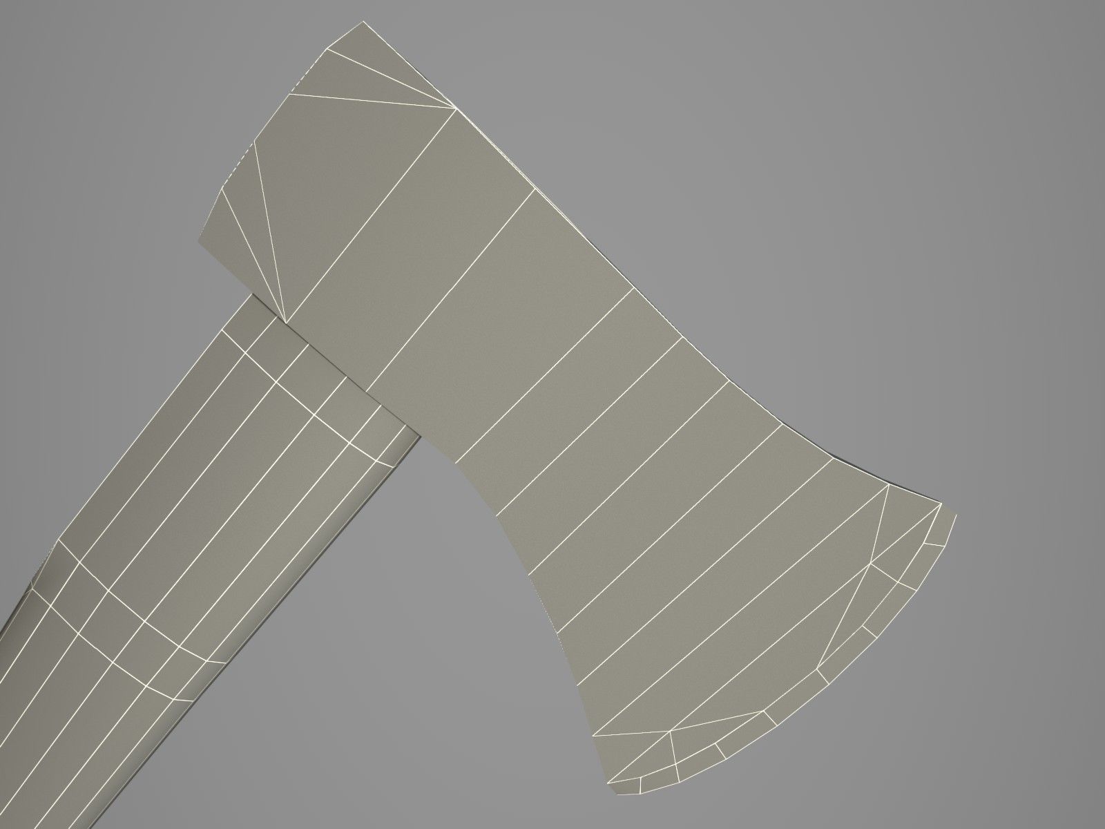 Old Axe PBR Low-poly 3D model_9