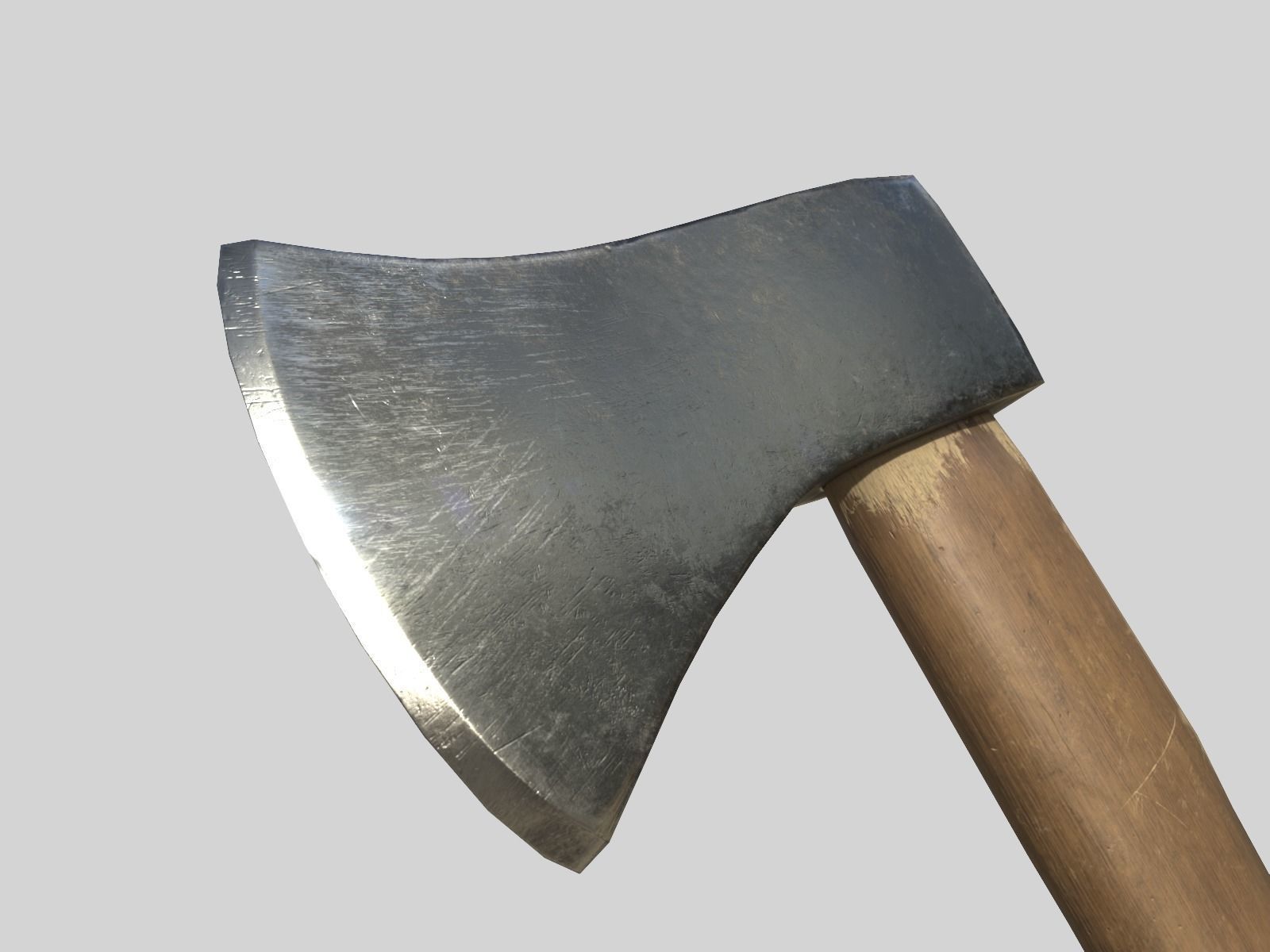 Old Axe PBR Low-poly 3D model_0