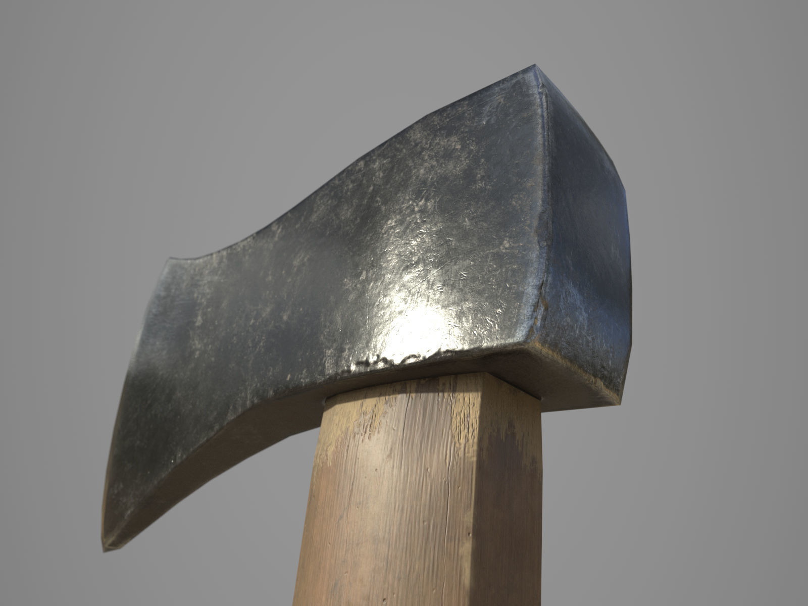 Old Axe PBR Low-poly 3D model_4