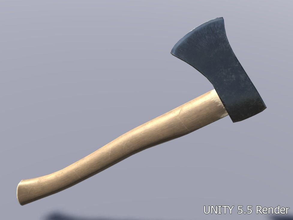 Old Axe PBR Low-poly 3D model_11