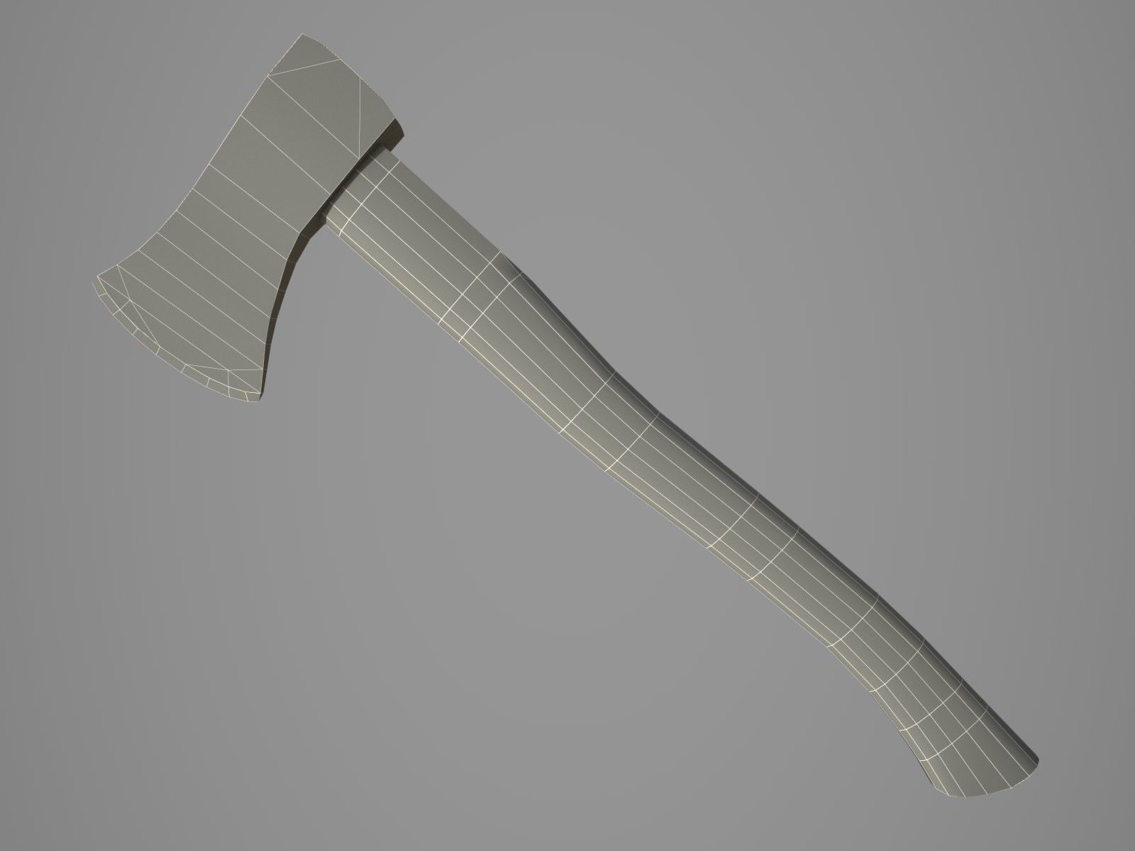 Old Axe PBR Low-poly 3D model_7