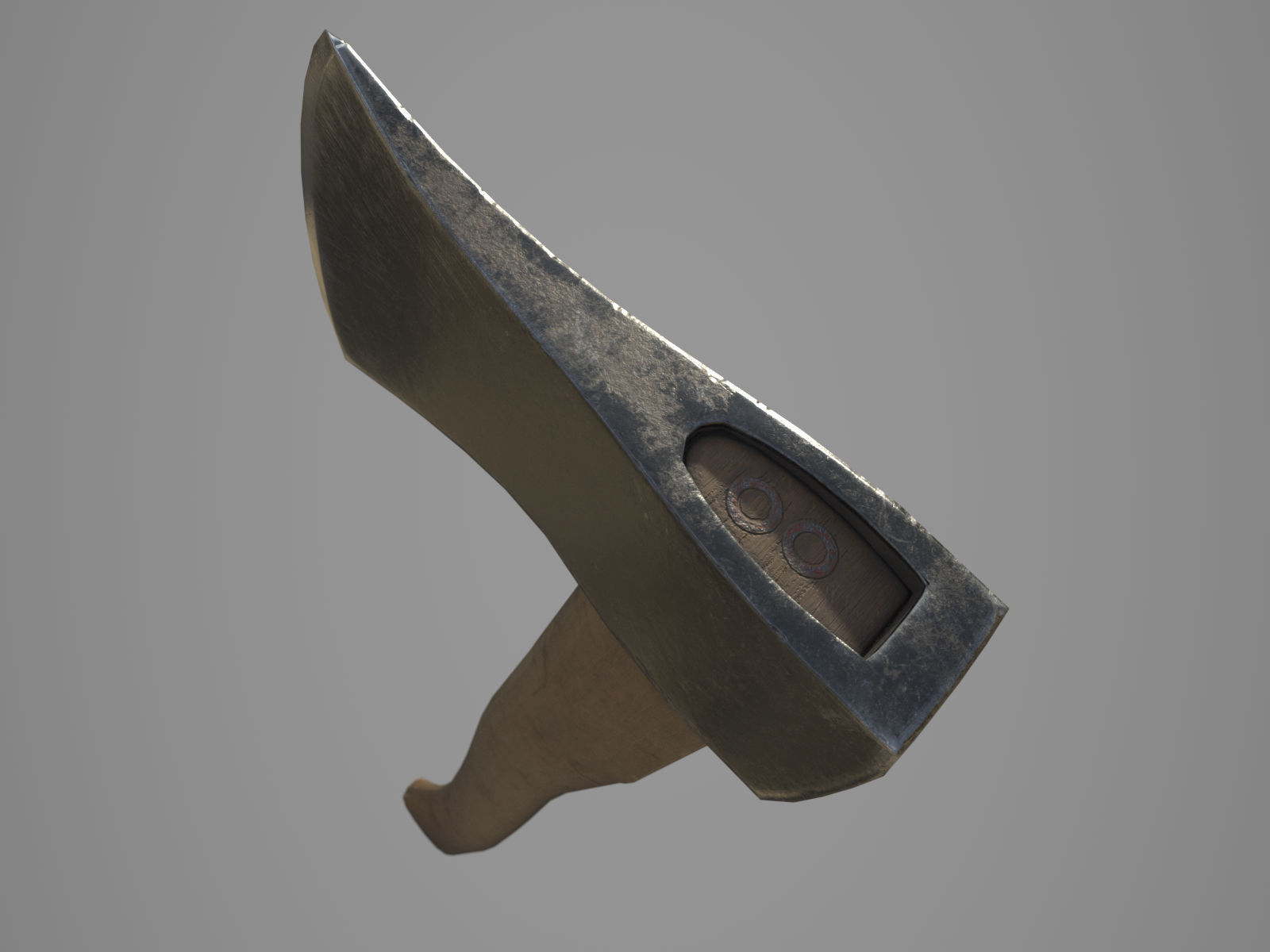Old Axe PBR Low-poly 3D model_5