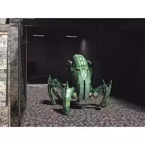 Robot Spider in 3ds and obj format Low-poly 3D model