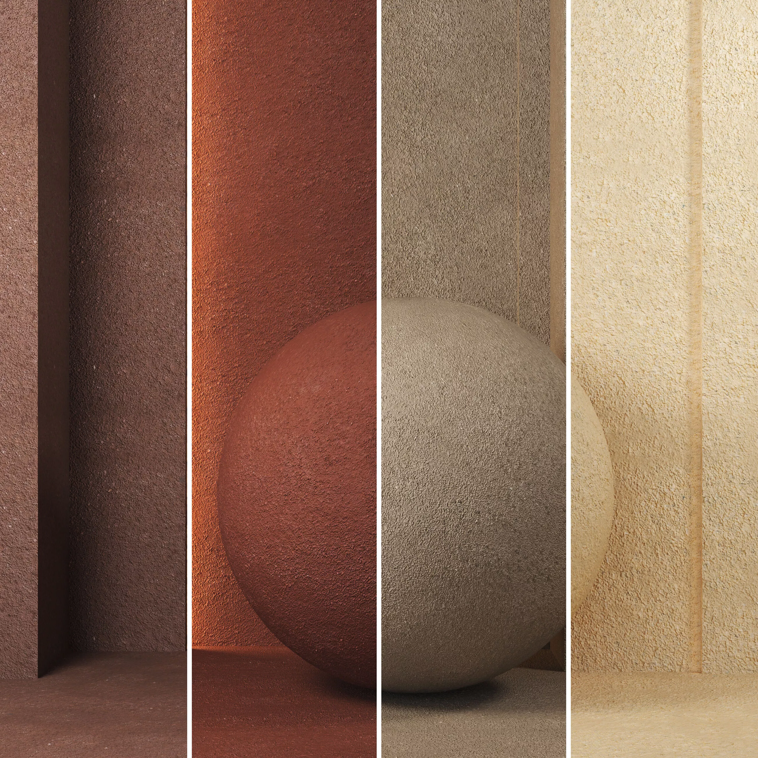 Reading Rock Earthy Stone Cast Stone - 4K PBR Seamless Texture