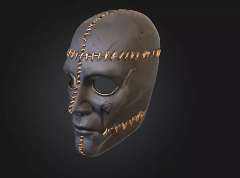 Stitched Horror Mask STL 3D print model