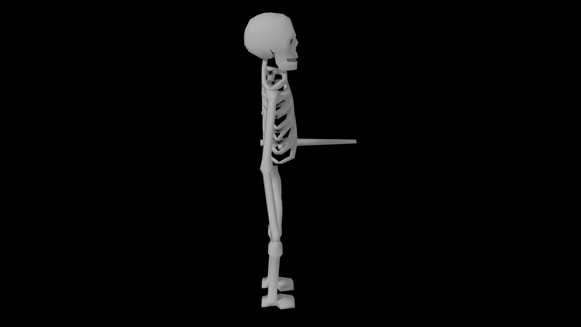 Skeleton Low-poly human Free low-poly 3D model_2