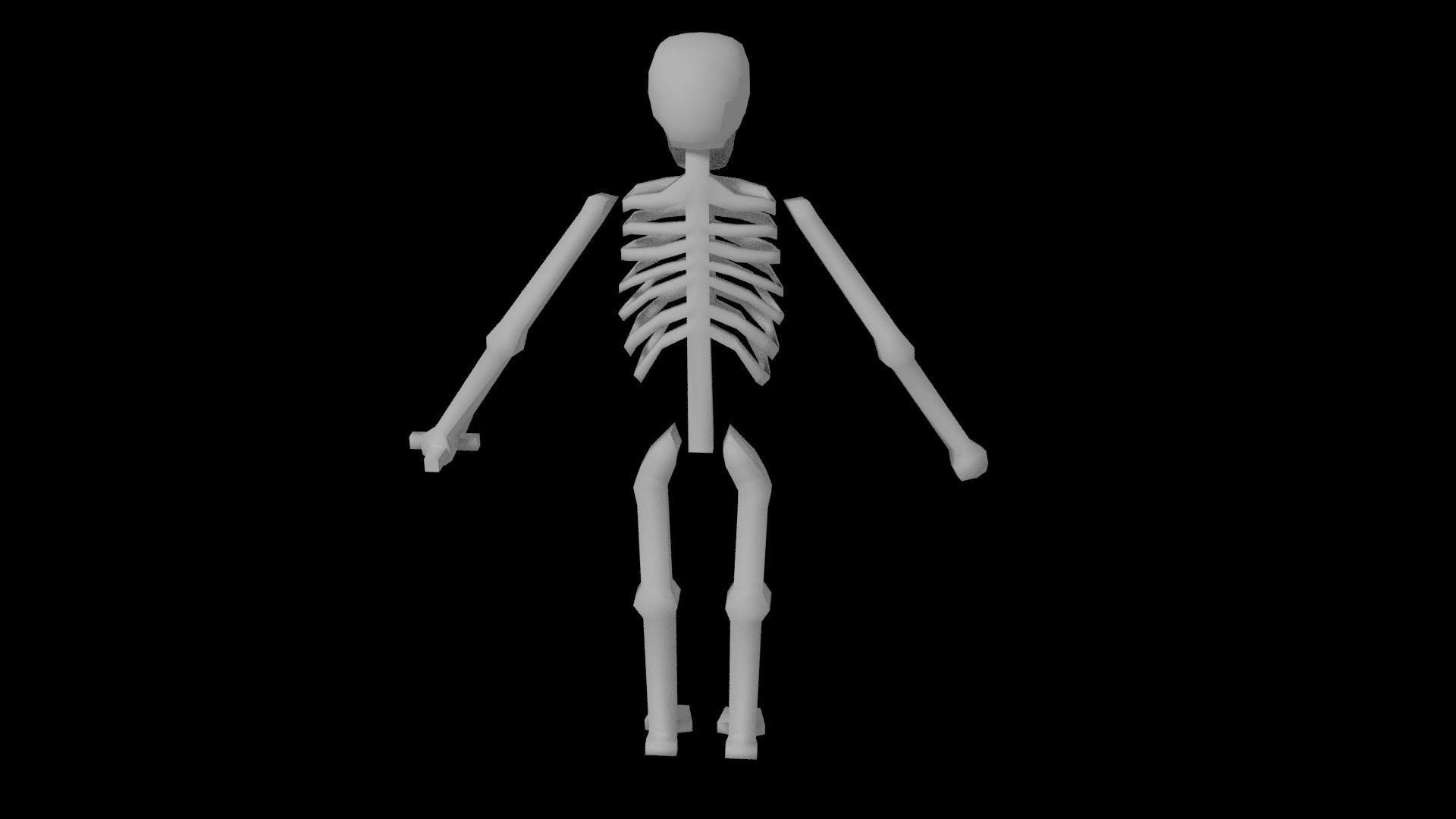 Skeleton Low-poly human Free low-poly 3D model_1
