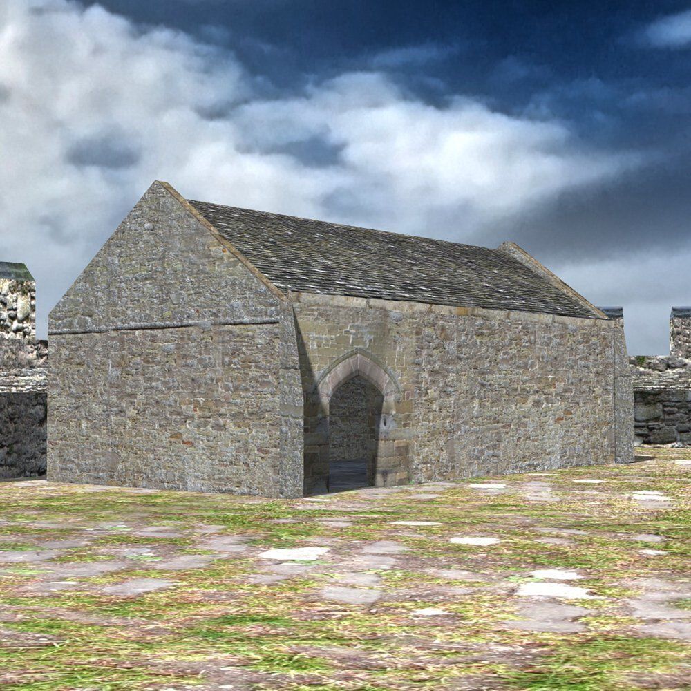 Fortified Manor in obj format 3D model_14