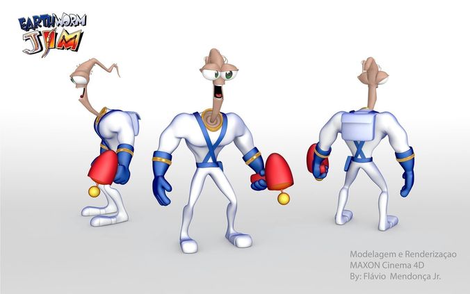 earthworm jim 3D model