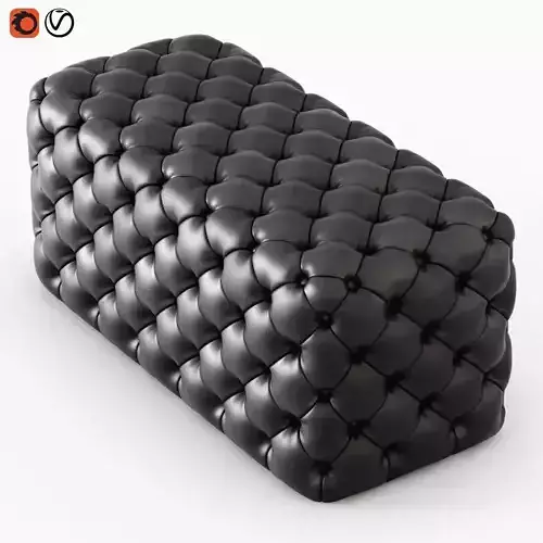 Pouf capitone 3D model