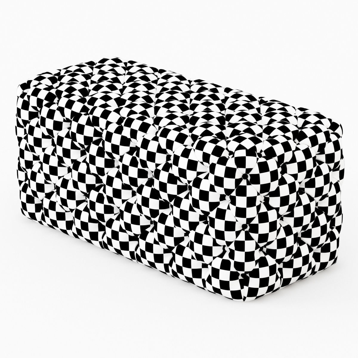 Pouf capitone 3D model_4