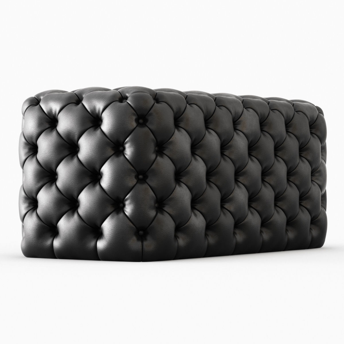 Pouf capitone 3D model_1