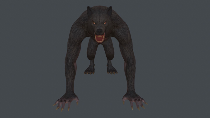 Werewolf low poly Free low-poly 3D model