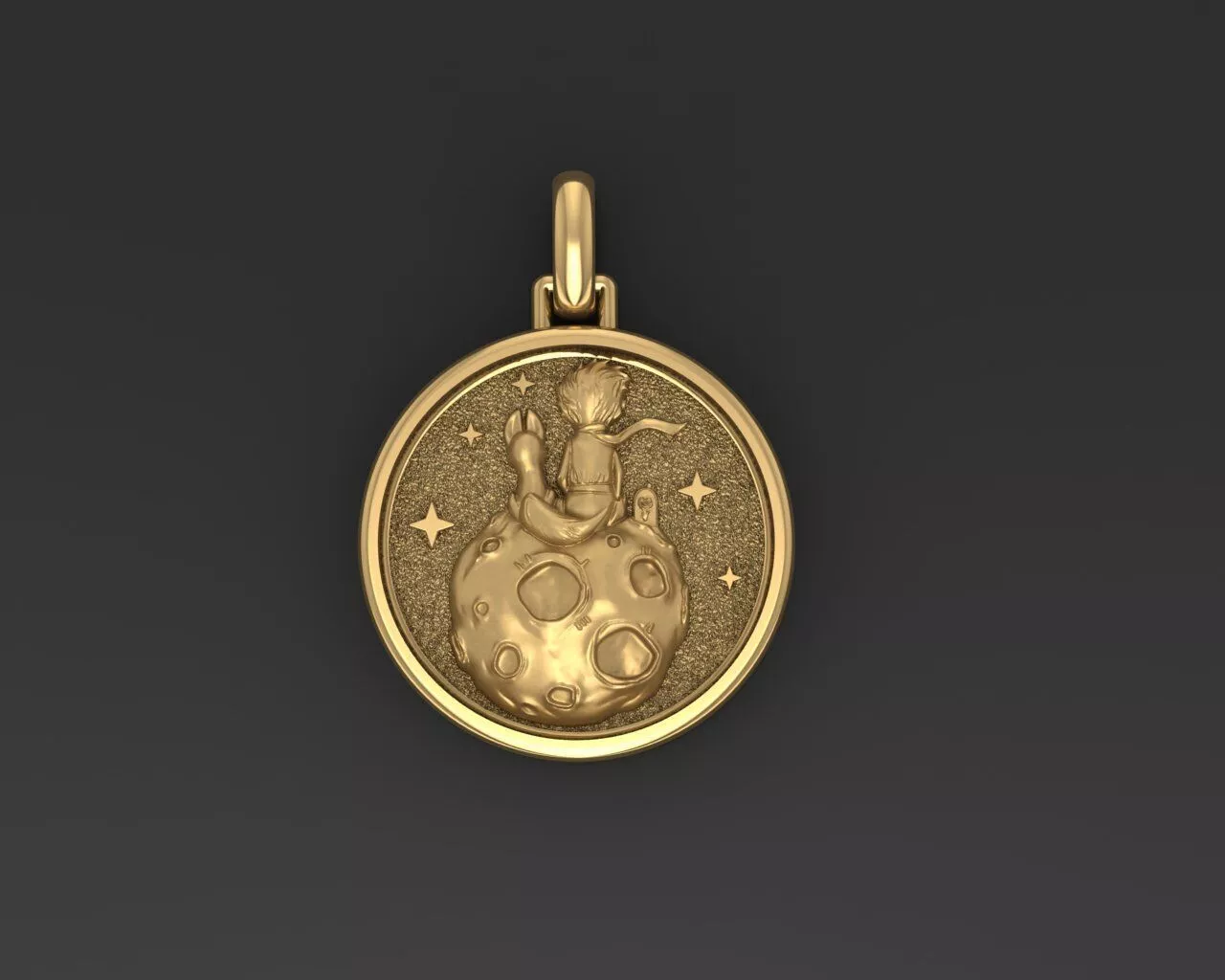 Little Prince pendant 3D print model 3D print model