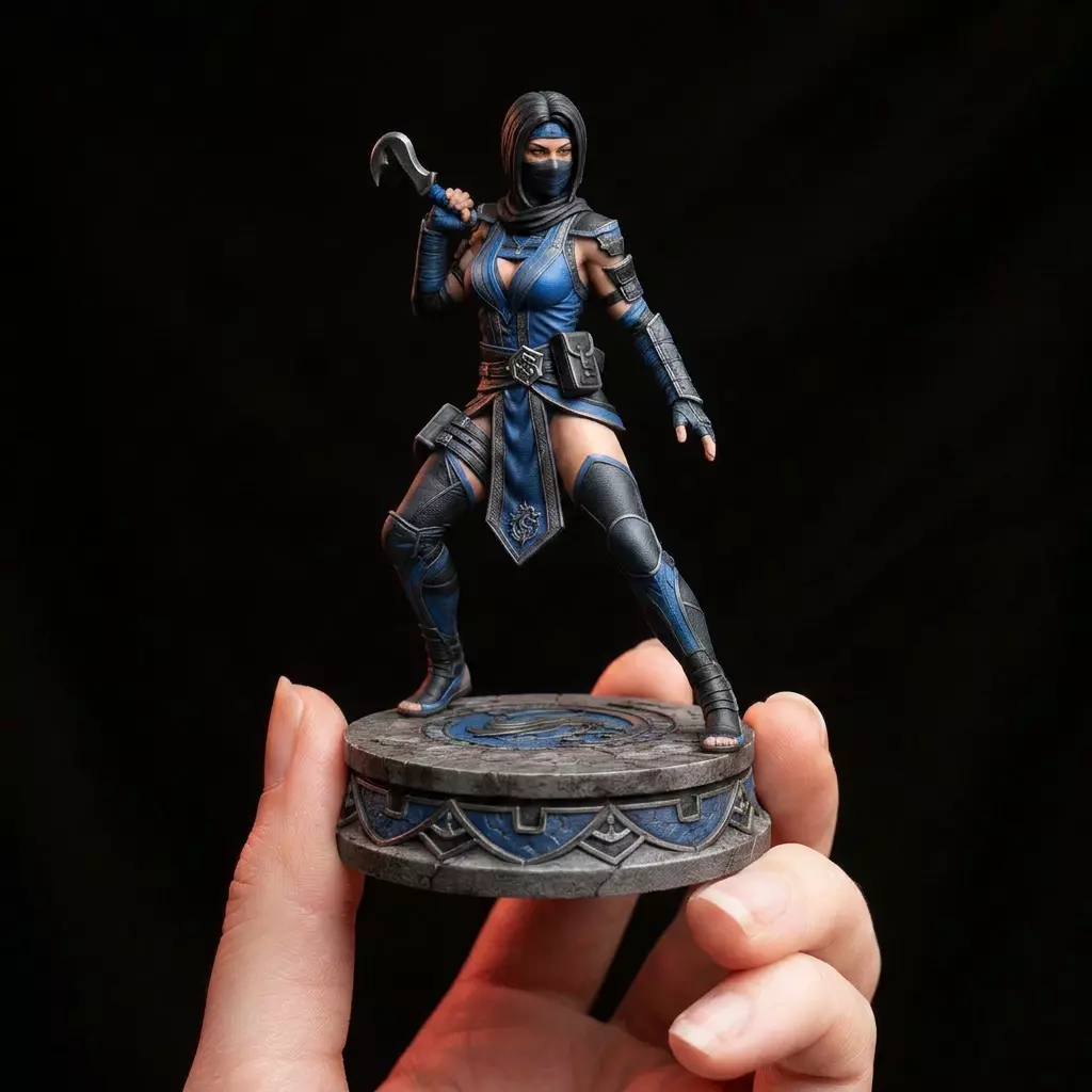 Azure Assassin - Royal Shadow Miniature 3D print model
