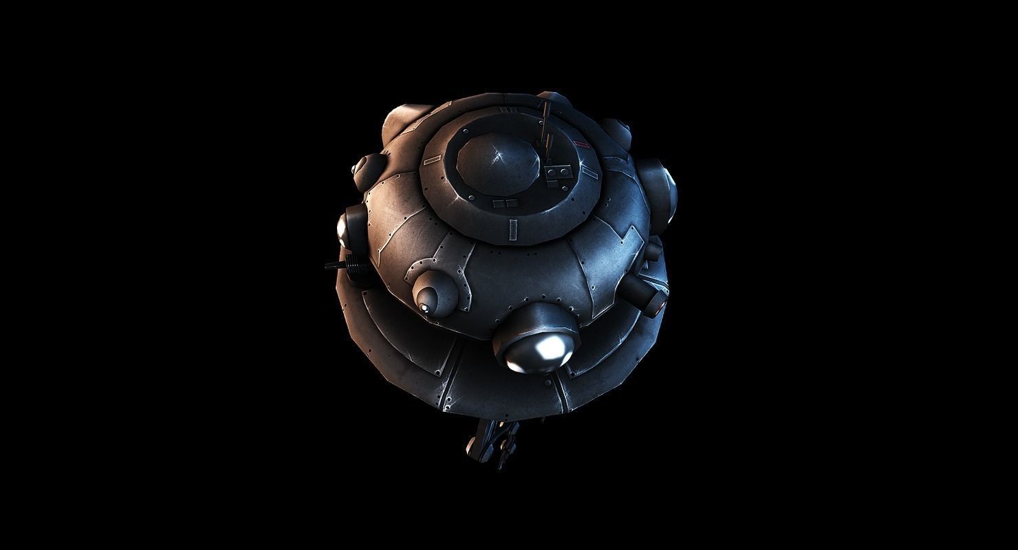 Probe Droid Low-poly 3D model_4