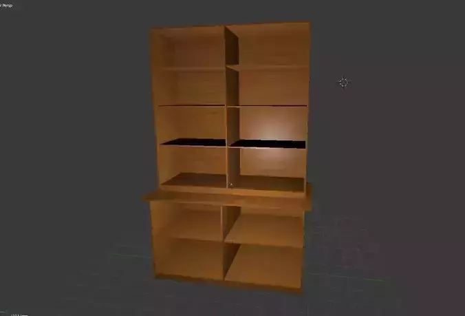 Furniture 3d model of shelf Free low-poly 3D model