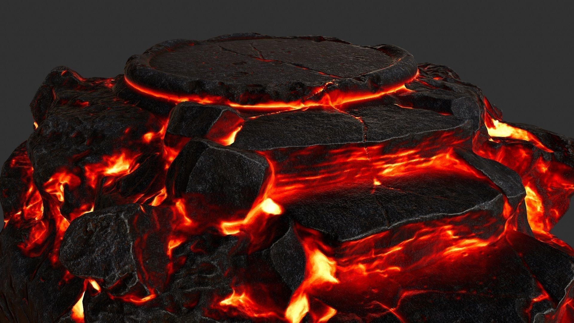 lava temple Low-poly 3D model_13