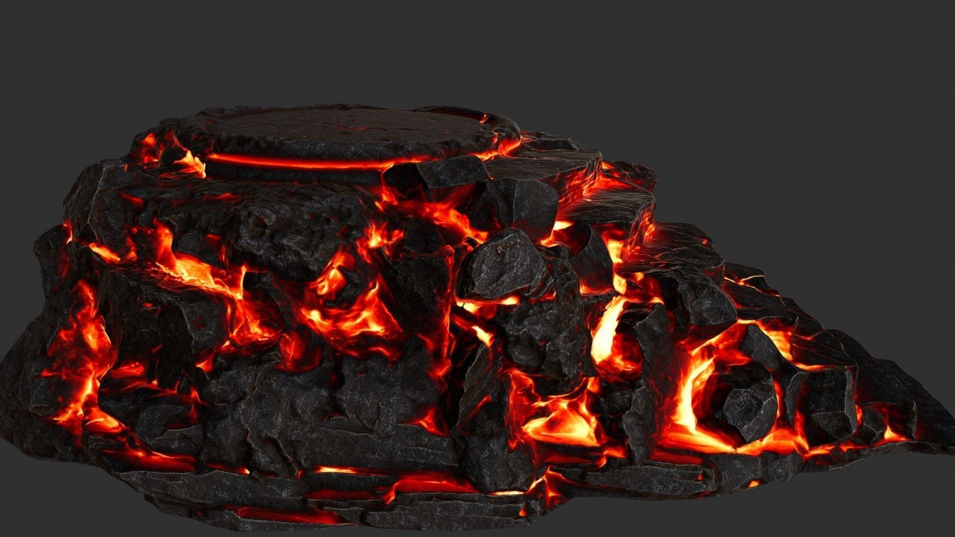 lava temple Low-poly 3D model_17