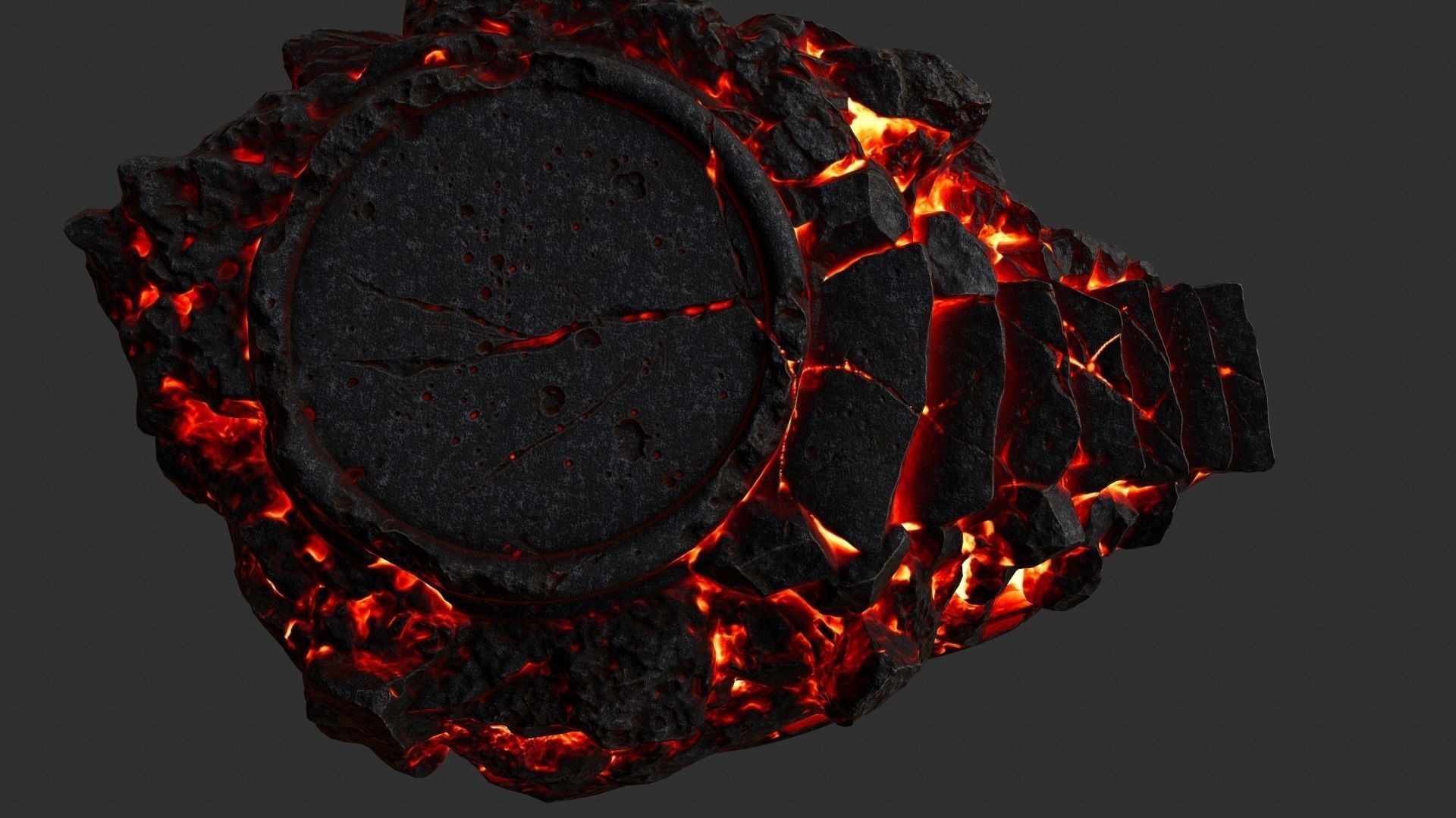 lava temple Low-poly 3D model_4