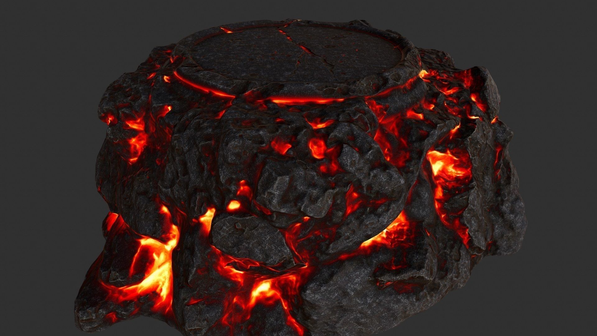 lava temple Low-poly 3D model_15