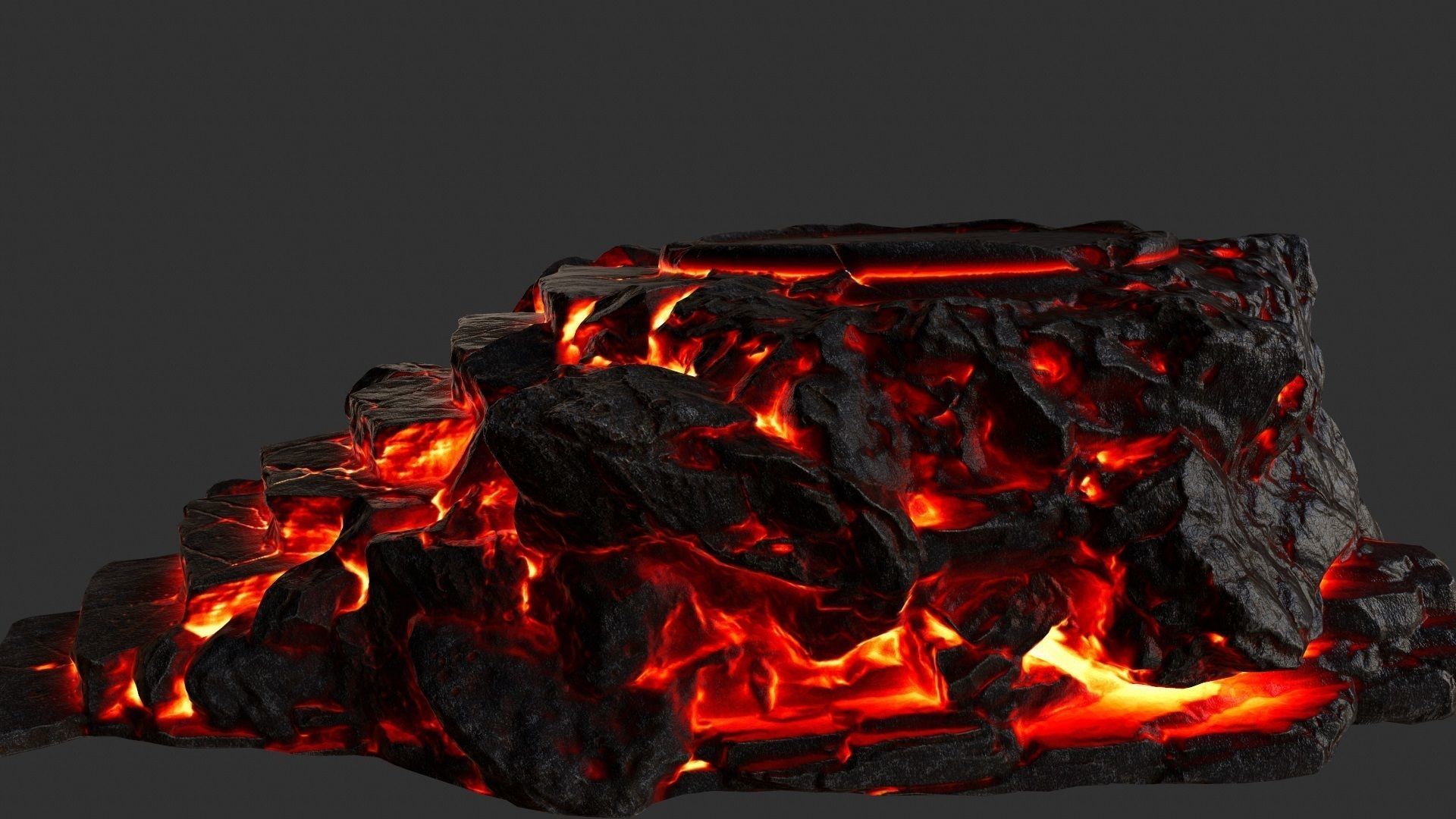 lava temple Low-poly 3D model_14