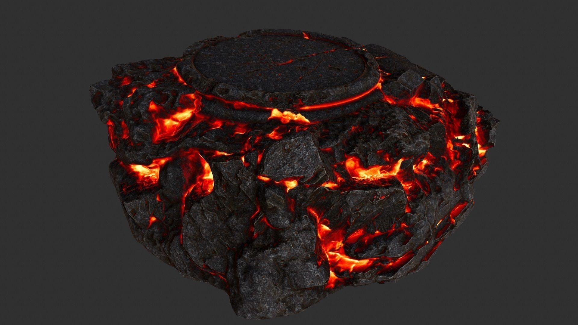 lava temple Low-poly 3D model_16