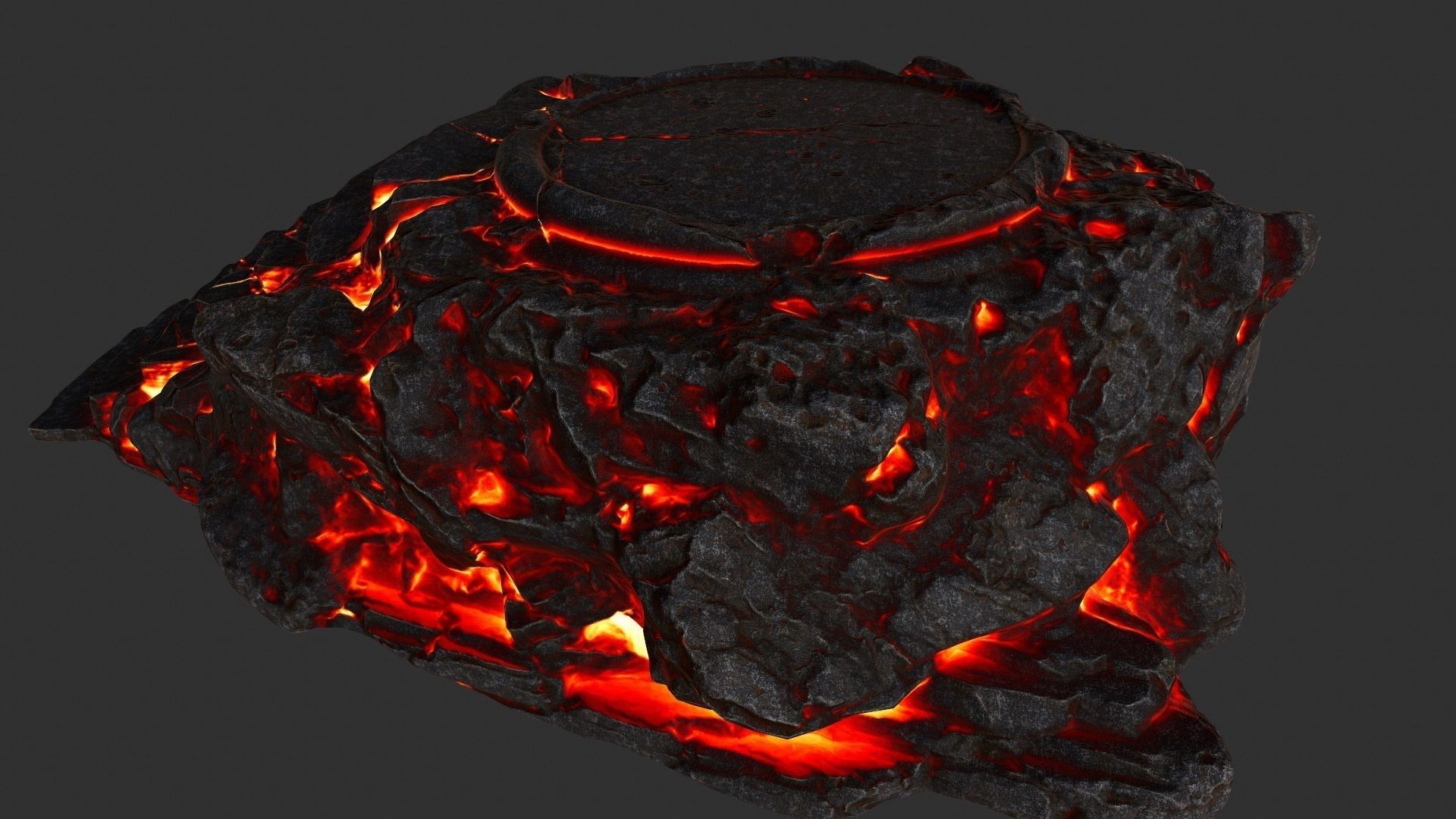lava temple Low-poly 3D model_9