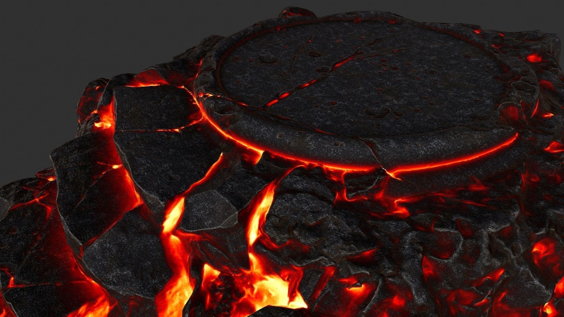 lava temple Low-poly 3D model_8