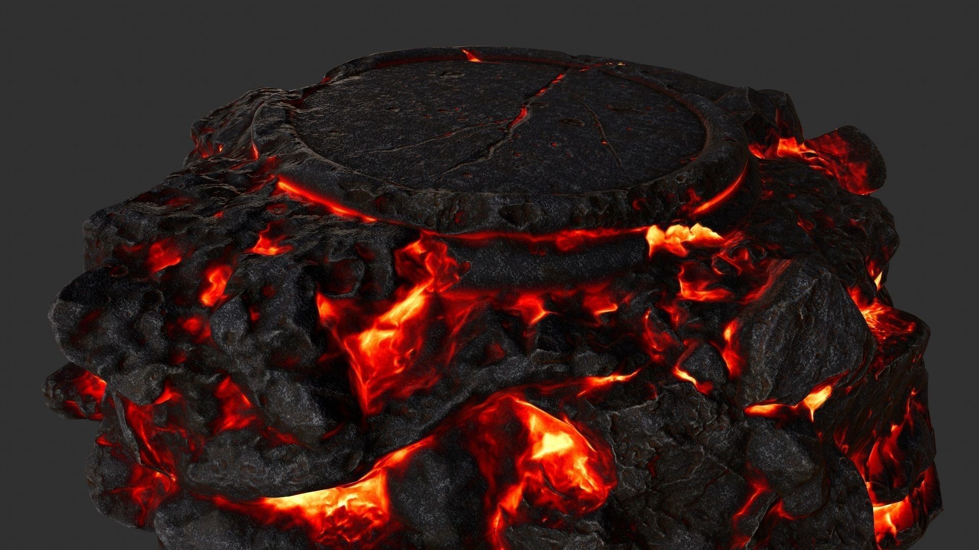 lava temple Low-poly 3D model_11