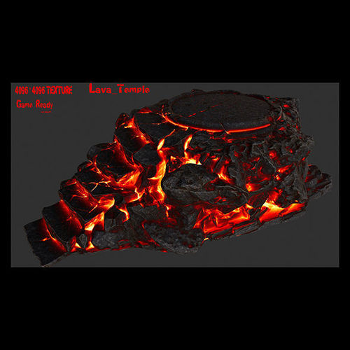 lava temple Low-poly 3D model