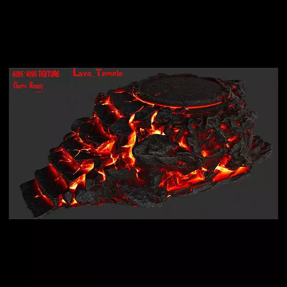 lava temple Low-poly 3D model_0