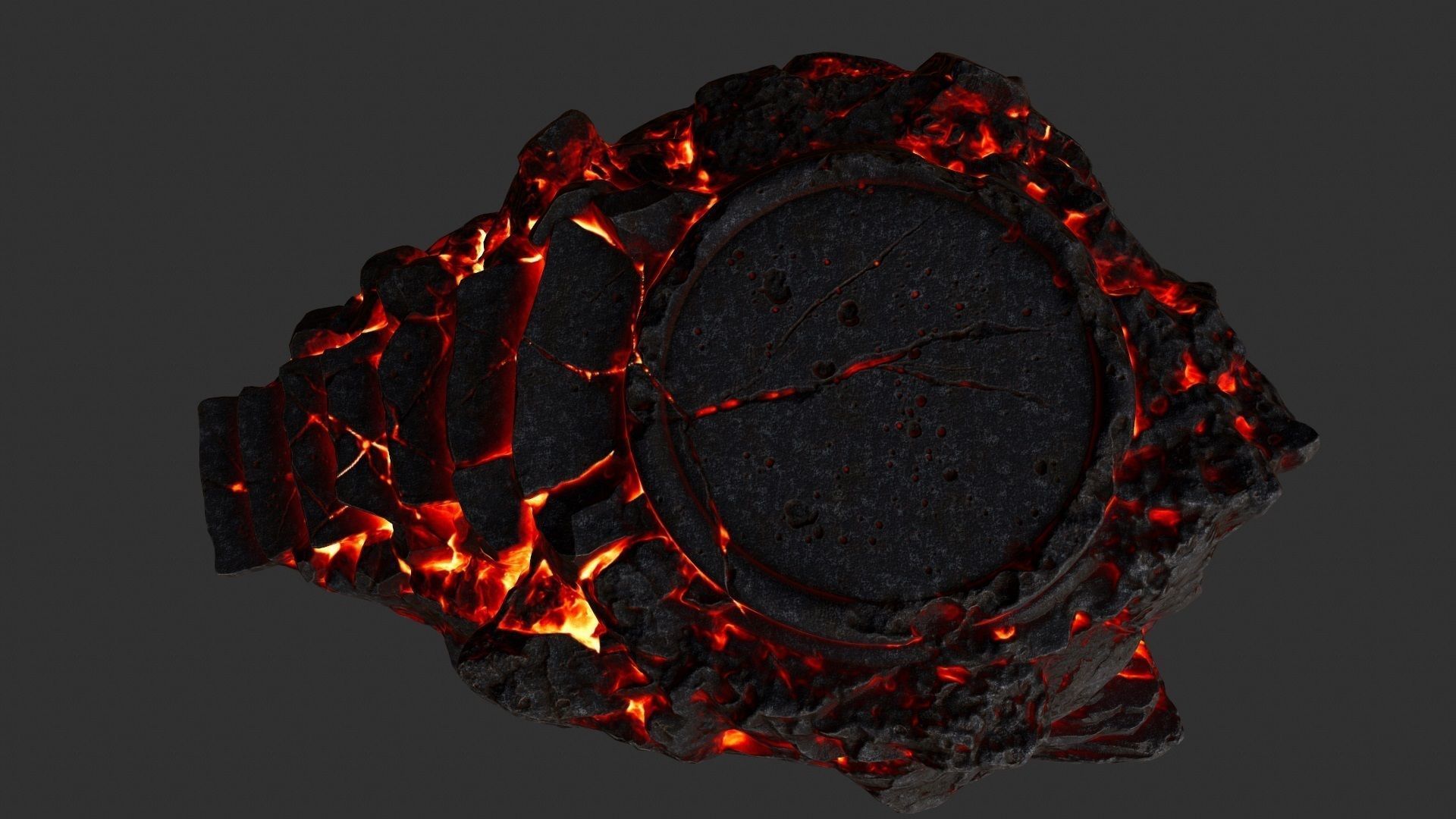 lava temple Low-poly 3D model_2