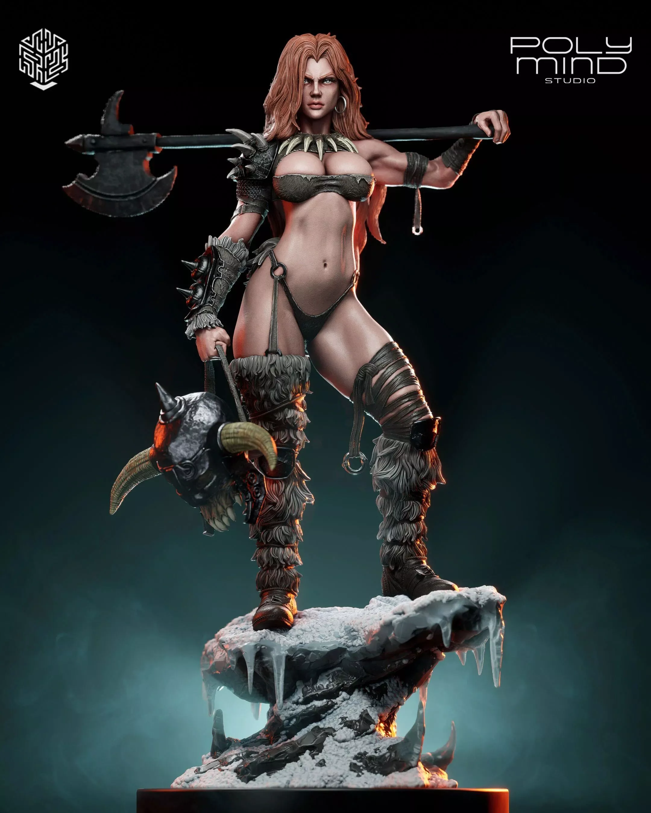 Thryra the Relentless Statue 3D print model